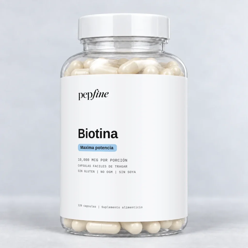 Biotina – 120 capsulas · 10,000 mcg