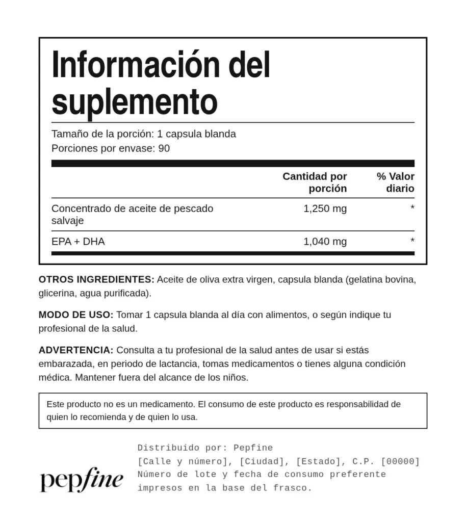 Omega-3 de Alaska – reverso